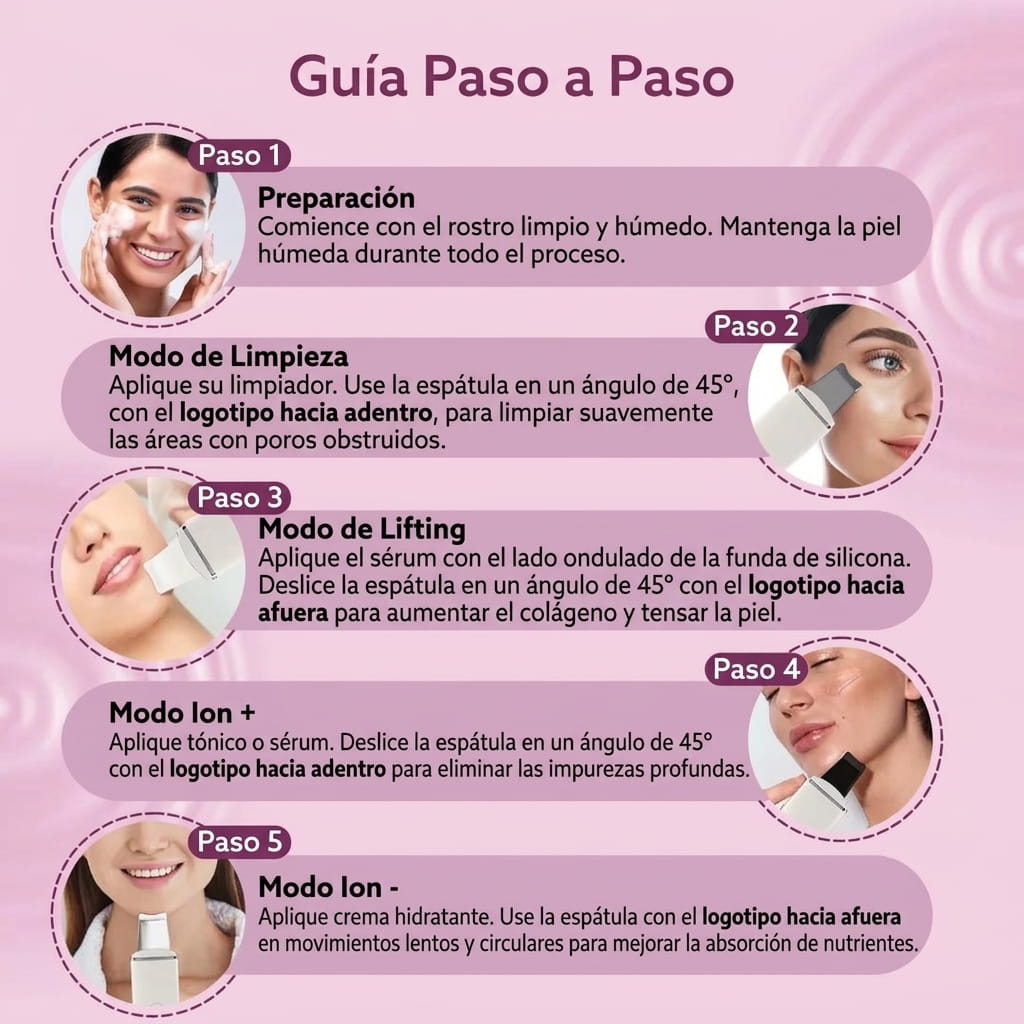 Espatula de limpieza facial